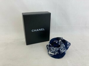 CHANEL シャネル カメリア コサージュ ピンブローチ ピンバッジ アクセサリー ネイビー ホワイト