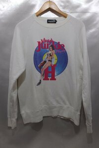 HYSTERIC GLAMOUR PLAYBOY JUNKIE SWEAT プレイボーイジャンキースウェット 1263CS01 サイズM ホワイト トップス メンズ