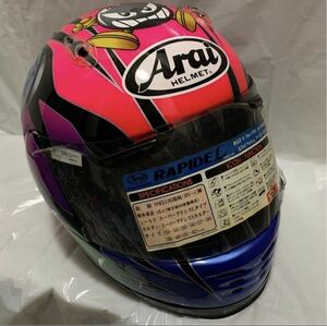 未使用 Arai 坂田和人 RAPIDE-LラパイドLレプリカヘルメット57 58cm サカタ SAKATA アライ 当時物 爆弾 ボンバー②