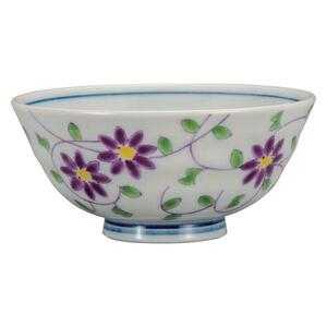 九谷焼！ ☆花唐草文・ご飯茶碗☆ K8-430　新品 どんぶり 鉢 小鉢 プレート 小皿 盛皿 向付 ギフト