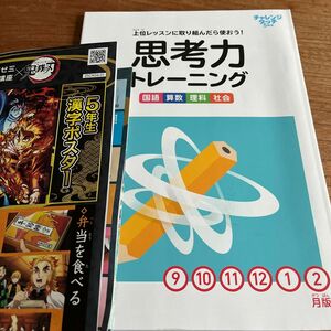 チャレンジ　チャレンジタッチ　５年生生　問題集 小学生　思考力トレーニング　進研ゼミ　ベネッセ　漢字ポスターおまけ