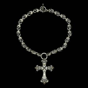 GABOR HANDMADE LARGE CROSS SKULL NECKLACE ガボール作 スカル ラージクロス ネックレス シルバー 1990年初期 コレクションケース付