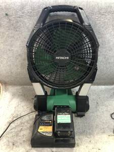 充電器 バッテリー付き N-3883 HITACHI/日立工機 14/18V対応 コードレスファン UF18DSL UC18YSL2/BSL1850 送風機 扇風機