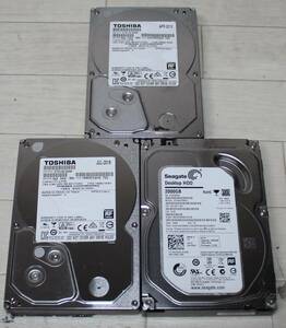 3.5インチ SerialATA 内蔵 HDD 2TB 3台まとめて SATA 【R14】