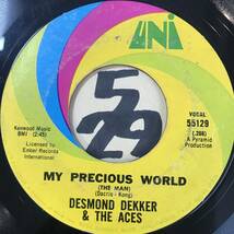 試聴 スキンヘッド・レゲエ DESMOND DEKKER & THE ACES ISRAELITES / MY PRECIOUS WORLD 両面VG++ SOUNDS EX _画像2