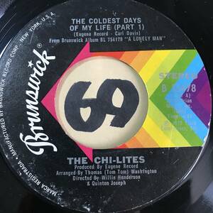 試聴 夜景ソウル/寛ぎの夜に THE CHI-LITES THE COLDEST DAYS OF MY LIFE PT1 PT2 両面NM 山下達郎オンエアー曲