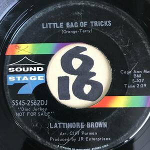 試聴 Allen Orange 作・制作 サザン・ソウル・ダンサー’66 LATTIMORE BROWN LITTLE BAG OF TRICKS 両面VG++ SOUNDS EX+ 