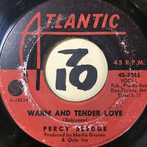 試聴 PERCY SLEDGE WARM AND TENDER LOVE / SUGAR PUDDIN’ 両面VG++ 