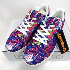 * loud mouse LM-GS0002 spike less golf shoes Crazy Graff(377)25.5cm*k Lazy graph *