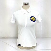 1円/在庫一掃特価★【レディース】WINWIN STYLE WE LOVE GOLF 半袖シャツカラー ポロシャツ ホワイト サイズS★送料無料★AWL-27_画像2