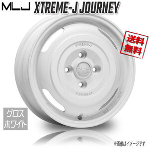 MLJ エクストリームJ ジャーニー グロスホワイト 14インチ 4H100 4.5J+43 1本 67.1 業販4本購入で送料無料 軽トラ 軽バン 軽カー