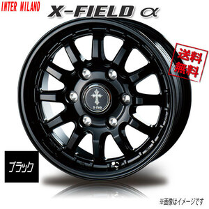 BEST X-Field a クロスフィールド アルファ ブラック 15インチ 6H139.7 6J+43 1本 業販4本購入で送料無料