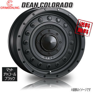 CRIMSON DEAN コロラド/with flange bolt マットチャコールブラック 17インチ 6H139.7 8J+20 4本 106.2 業販4本購入で送料無料