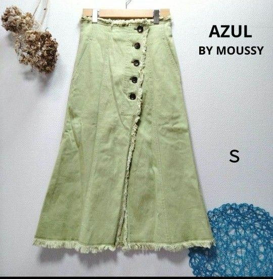 AZUL BY MOUSSY アズールバイマウジー　アシンメトリーボタンスリットスカート