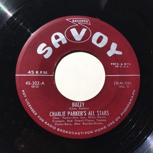 ◎4枚セット!! Charlie Parker's All Stars シングル盤(45回転) Savoy Records Original !!!!!!