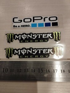 モンスターエナジー　ステッカー　3枚セット　バイクステッカー　ヘルメットステッカー　バイザーステッカー　monster energy GoPro