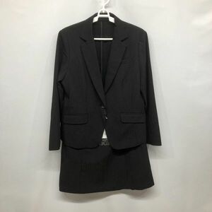  женский костюм жакет юбка 17ABR80 чёрный полоса PNN-78