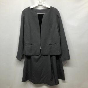  женский костюм жакет юбка серый большой размер LL PNN-107
