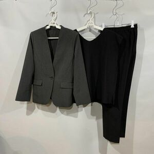  женский костюм жакет брюки блуза 13AR70 серый черный NK-09