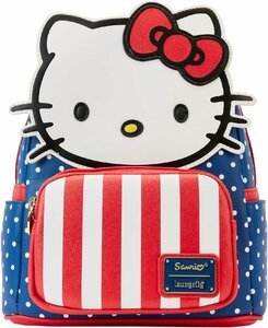 Недоступно в Японии Hello Kitty American Mini Backpack Loungefly Hello Kitty Patriotic Mini Backpack