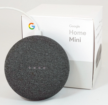送料無料 Google Home Mini チャコール Googleアシスタント対応スマートスピーカー 第1世代 GA00216-JP グーグルホームミニ 音楽再生 _画像2