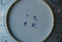 中国美術 天啓年製 色絵 瑞祥兎文皿 17㎝ 5枚 時代古玩 天啓赤絵_画像8