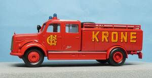  takkyubin (home delivery service) compact shipping BREKINA 4024 MB L 311 TLF15 fire fighting pump car KRONE circus used * present condition *1.