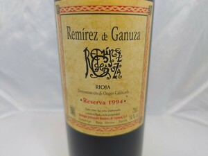 1994 Remrez de Ganuza Reserva Rioja Red Red Wine Испания нераскрыта 750 мл 14 %