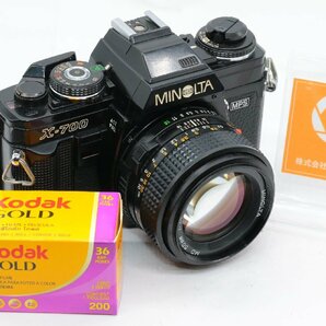 同梱歓迎【良品/動作品/逸品】MINOLTA ミノルタ NEW X-700 + NEW MD 50MM F1.4 (フィルム１本付）#4058の画像1