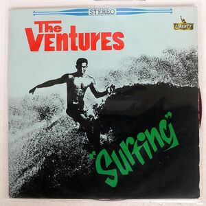 赤盤 ペラ ベンチャーズ/SURFING/LIBERTY LP7054 LP