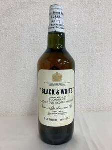 【古酒 未開栓】★税込★ BLACK&WHITE BUCHANAN'S ブラック＆ホワイト ブナキャンズ ティンキャップ 760ml 43％ SCOTCH WHISKY ウィスキー