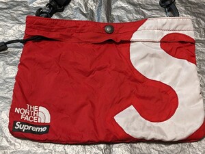 Supreme×THE NORTH FACE シュプリーム ノースフェイス サコッシュ S logo shoulder bag ショルダーバッグ 赤 レッド