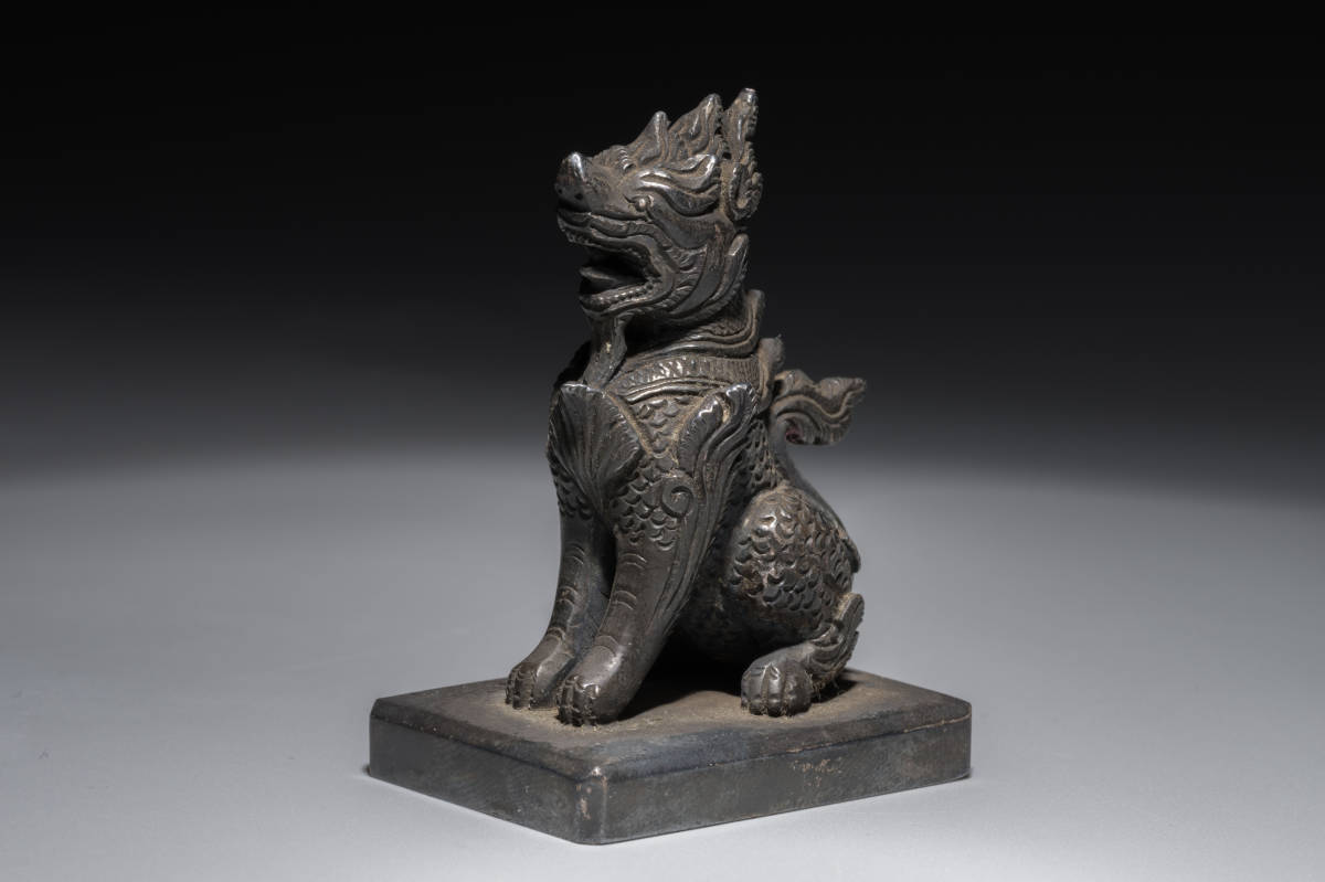 中国美術 古鉄 神獣 置物 古玩 MKSD-
