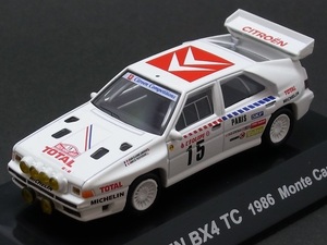 ☆日曜夜☆新品☆CITROEN BX4 TC☆1986 MONTE CARLO☆JEAN CLAUDE ANDRUET☆SS. 19 CITROEN☆RALLY CAR COLLECTION☆CM'S☆1/64