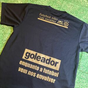 goleador 長袖プラシャツ サイズLL 黒金ブラックフットサル