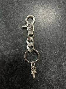 CHROME HEARTS クラシック リンク ショート キーチェーン /クロムハーツ アクセサリー ダガー インボイス付 シルバー925 キーリング