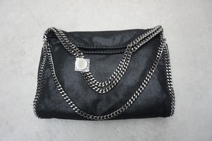 新品正規STELLA McCARTNEYステラマッカートニー FALABELLA ファラベラ チェーン ショルダー バッグ 大 234387W9132 1000 黒銀本物912N