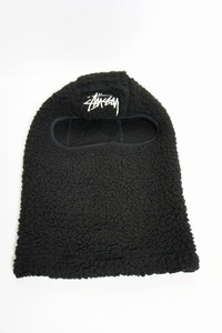 国内正規 美品STUSSY ステューシー STOCK SHERPA BALACLAVA バラクラバ 目だし帽 帽子 キャップ 1321143 本物 ブラック黒1024N