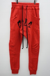 美品 21AW cvtvlist カタリスト FLEECE ARCHED LOGO USUAL SWEAT PANTS フリース アーチロゴ刺繍 スウェット パンツ 2101120401 赤1 626N