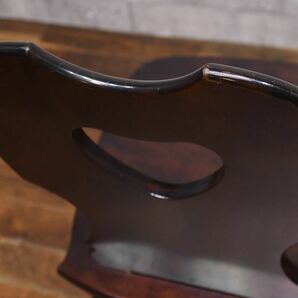 CIC69 オールドカリモク ハートチェア カタカナ表記 ヴィンテージ ダイニングチェア 民芸家具調 樺材 板座 食卓椅子 ビンテージ家具の画像8
