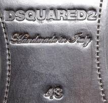 即決 イタリア製 DSQUARED2 43 ストレートチップ ディースクエアード メンズ 黒 ブラック 本革 ビジネス 本皮 革靴 レースアップ 紳士靴_画像9