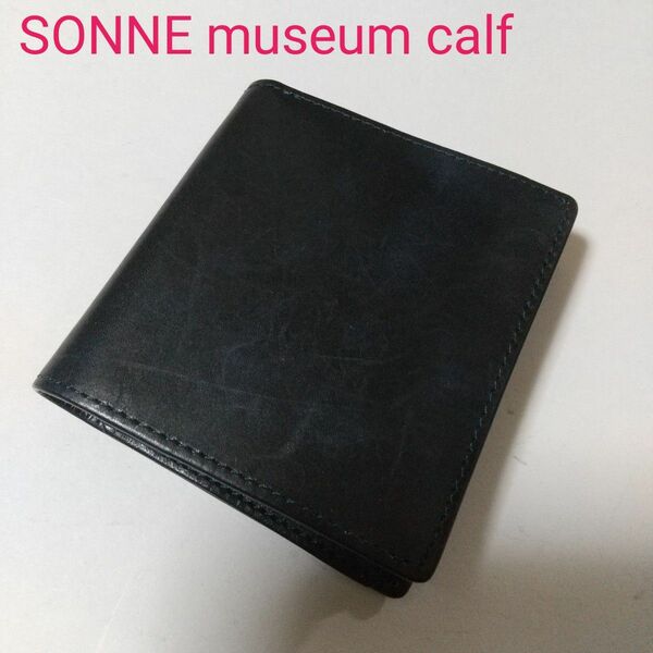 SONNE museum calf italian leatherミュージアム カーフ 二つ折り財布 小銭入れ ウォレット
