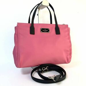 # ultimate beautiful goods #Kate spade NEW YORK Kate Spade New York 2way shoulder bag tote bag nylon pink Logo plate 