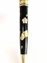 ■美品■珍品■筆記可能■リコー杯女流王座戦　ボールペン　七宝風　梅×桜×将棋の駒　ブラック×ゴールド×ピンク_画像8