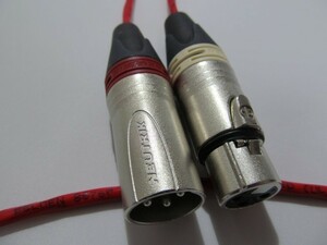 XLR кабель 2 шт 1 комплект 1.0m | кабель :BELDEN Belden 88760 | штекер :NEUTRIK