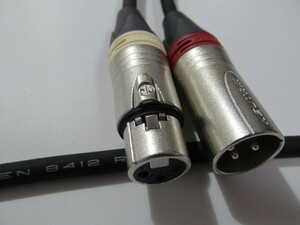 XLR кабель 2 шт 1 комплект 2.5m | кабель :BELDEN Belden 8412 | штекер :NEUTRIK