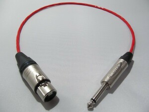 XLR( женский )-TS фоно кабель 1 шт. 1.5m | кабель :BELDEN Belden 88760 | штекер :NEUTRIK