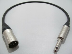 XLR( мужской )-TS фоно кабель 1 шт. 50cm | кабель :MOGAMI Moga mi2524 | штекер :NEUTRIK