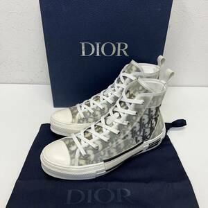 DIOR B23 High Top Oblique Sneaker size 41 国内正規品 ディオール ハイトップ ハイカットスニーカー オブリーク柄 箱付き 美品 26cm