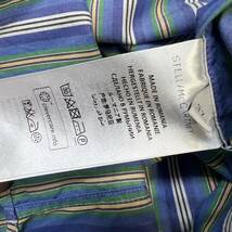 STELLA MACCAR TNEY STRIP Shirts Blue size 37 ステラマッカートニー ストライプ シャツ ブルー COTTON100％_画像4